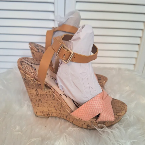 Sam & Libby Camille Wedge Sandals Sz 7 - Picture 6 of 6